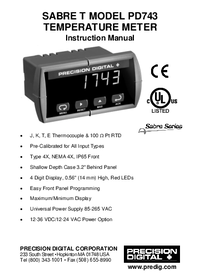 Thumbnail of document Manual - PD743 Sabre T Temperature Digital Panel Meter